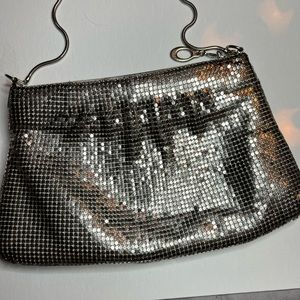 Silver evening bag